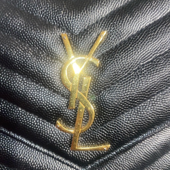 Cassandre Matelassé Flap Pouch, Yves Saint Laurent, YSL wristlet, black - Picture 4 of 7